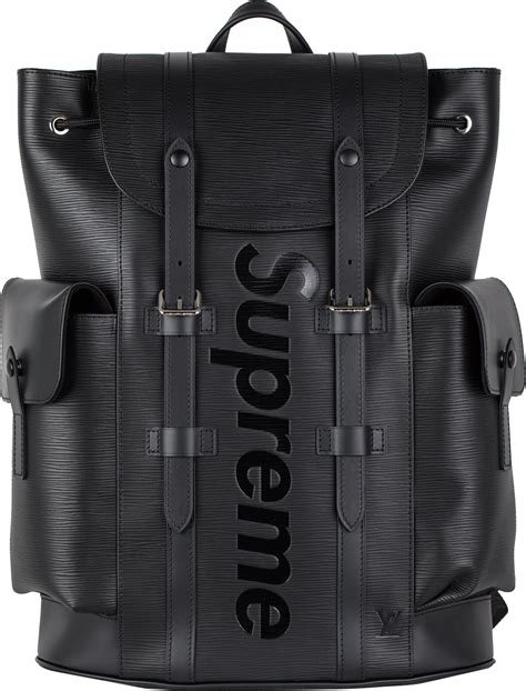 supreme lv backpack black|louis vuitton supreme backpack men.